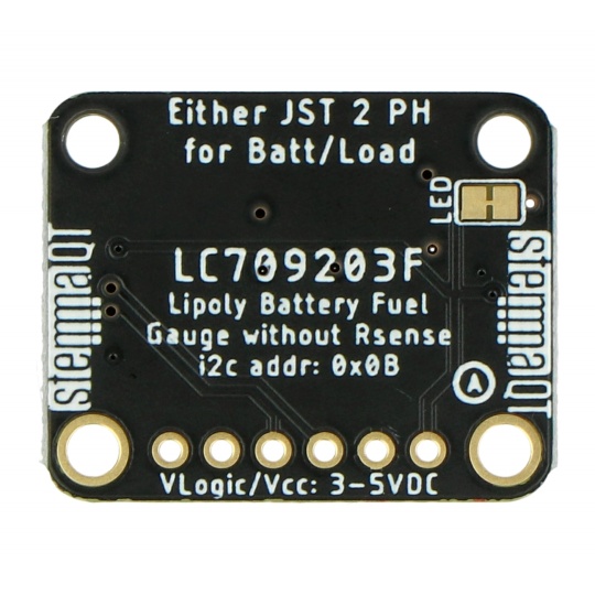 LC709203F - Індикатор рівня заряду літій-полімерного/літій-іонного акумулятора - STEMMA QT / Qwiic - Adafruit 4712