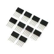 Gniazdo proste 1x5pin raster 2,54mm - pionowe długie