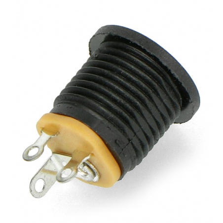 Gniazdo DC φ5.5 x 2.5 mm do obudowy - 12mm Gniazdo DC φ5.5 x 2.5 mm do obudowy - 12mm