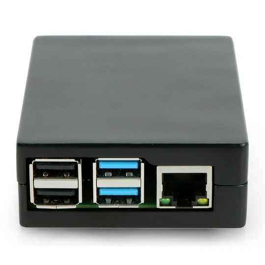 Корпус для Raspberry Pi 4B - алюминиевый - черный