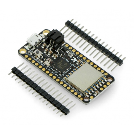 Adafruit Feather M0 + moduł radiowy 433 MHz RFM95 LoRa - zgodny z Arduino Adafruit Feather M0 + moduł radiowy 433 MHz RFM95 LoRa - zgodny z Arduino