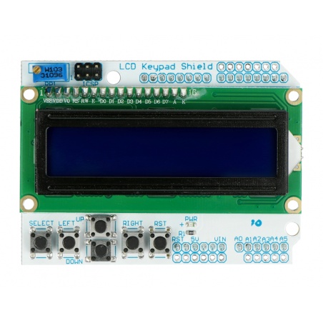 Velleman LCD Keypad Shield - wyświetlacz dla Arduino Velleman LCD Keypad Shield - wyświetlacz dla Arduino