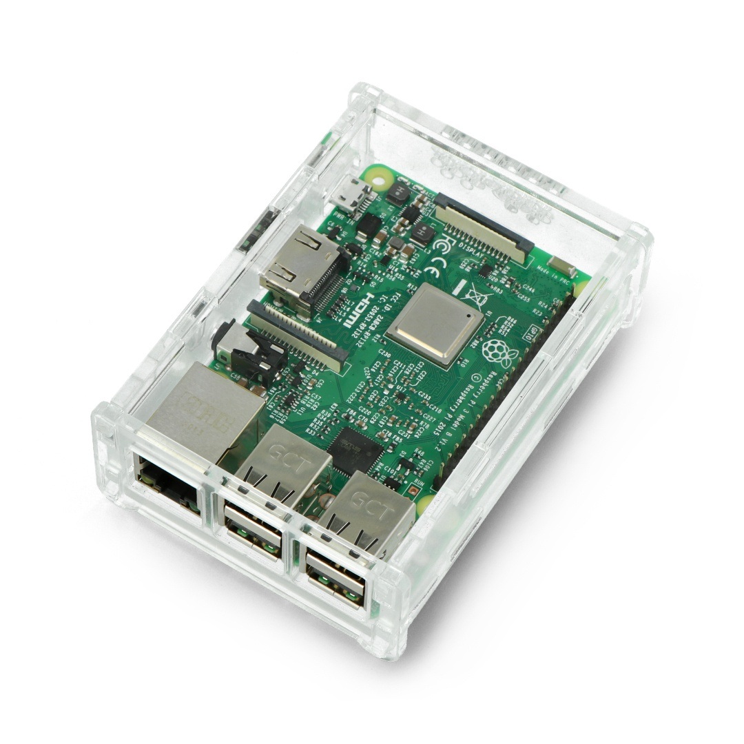 Obudowa Raspberry Pi Model 3B+/3B/2B przezroczysta