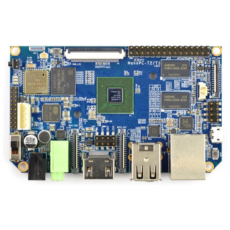 NanoPC T3 - Samsung S5P6818 Octa-Core 1,4GHz + 1GB RAM + 8GB EMMC- WiFi + Bluetooth 4.0