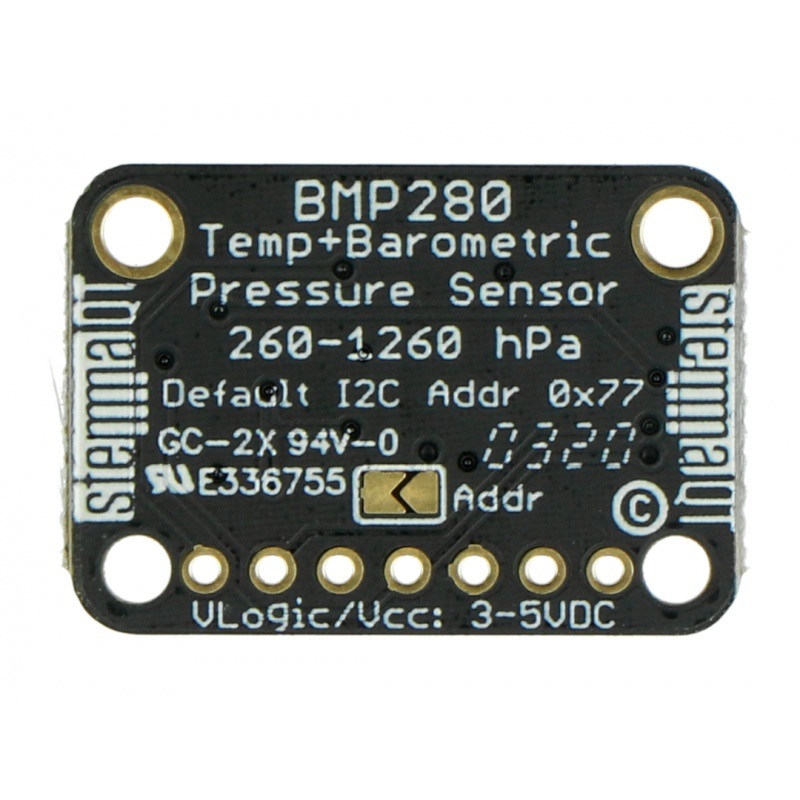 BMP280 - cyfrowy barometr, czujnik ciśnienia 110kPa I2C/SPI 3-5V - STEMMA QT - Adafruit 2651