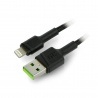 Kabel Lightning Green Cell USB Nylon 1m - zdjęcie 1