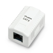Gniazdko natynkowe 1x RJ45 Lanberg - białe - kat.6