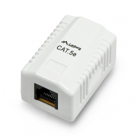 Gniazdko natynkowe 1x RJ45 Lanberg - białe Gniazdko natynkowe 1x RJ45 Lanberg - białe