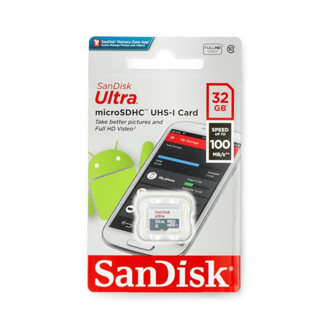 Karta pamięci SanDisk Ultra microSD 32GB 100MB/s UHS-I klasa 10