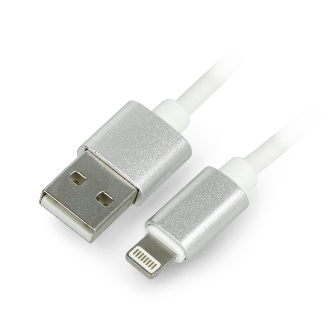Przewód silikonowy USB A - Lightning do iPhone / iPad / iPod - 1m