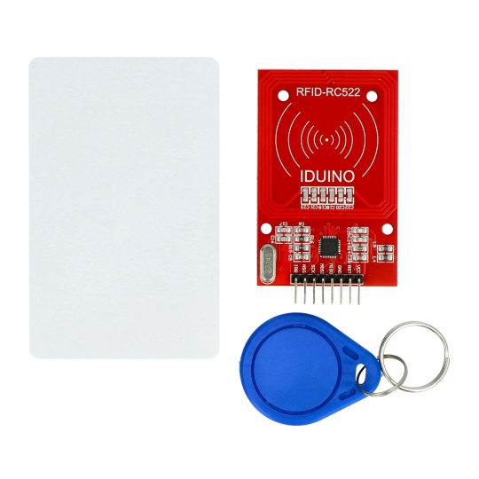 RFID-зчитувач RC522 13.56MHz SPI + картка та брелок - червоний - Iduino ME138