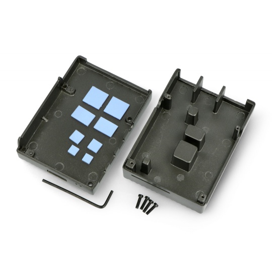 Корпус для Raspberry Pi 4B - з вирізами - алюміній - графіт