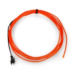 EL Wire - Przewód elektroluminescencyjny 2,5m - czerwony