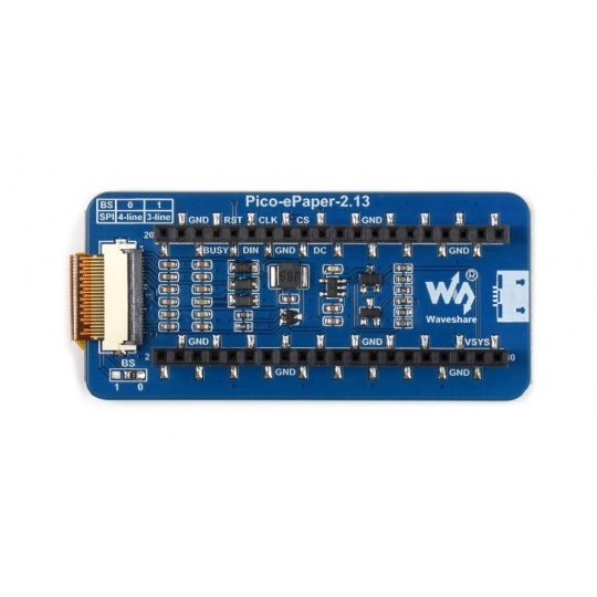 Електронний папір, дисплей E-Ink - 2.13 дюйма, 250x122 пікселів - SPI - чорно-білий - для Raspberry Pi Pico - Waveshare 19406