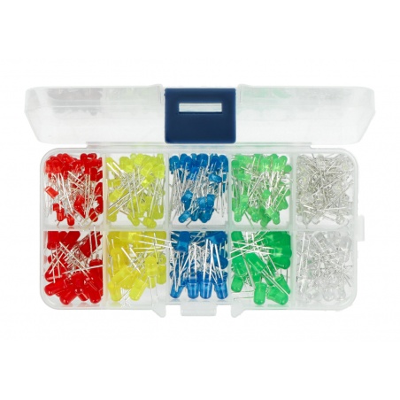 Zestaw diod LED 3mm i 5mm - 300szt. + organizer Zestaw diod LED 3mm i 5mm - 300szt. + organizer