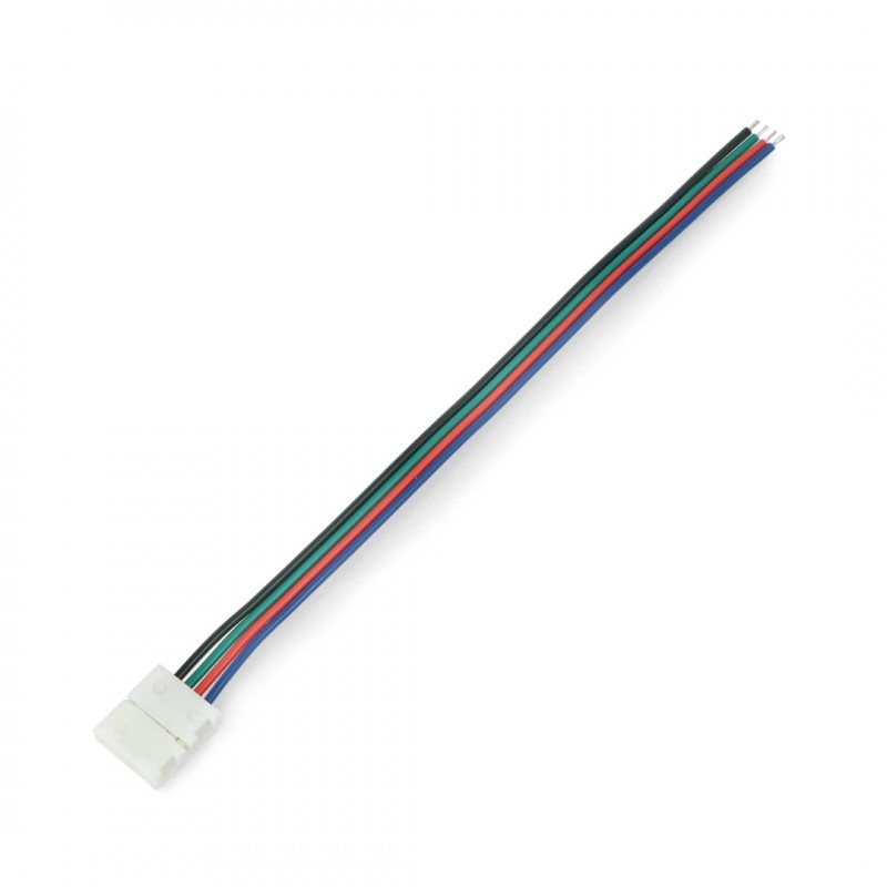 Konektor do taśm i pasków LED RGB 10mm 2 pin z jednym zaciskiem - 16,5cm