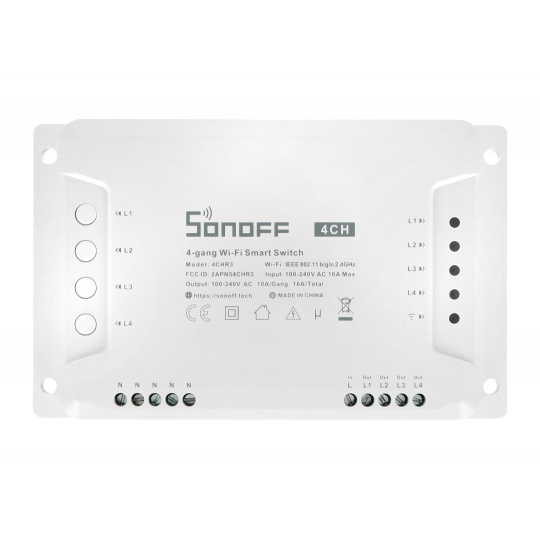Sonoff 4CH Rev2 WiFi - 4-канальний комутатор