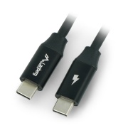Przewód, kabel Lanberg USB C - USB C 2.0 czarny premium