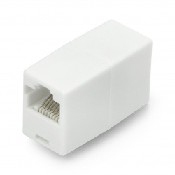 Złącze do łączenia kabli sieciowych RJ45 / 8P8C - białe