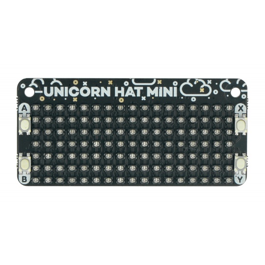 Unicorn HAT Mini - RGB LED матриця - накладання Raspberry Pi - Pimoroni PIM498