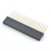 Gniazdo proste 1x16pin raster 2,54mm - pionowe