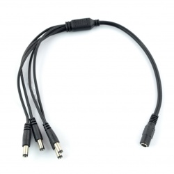 Rozgałęziacz DC 5,5/2,1mm - 4 wtyki - 40cm