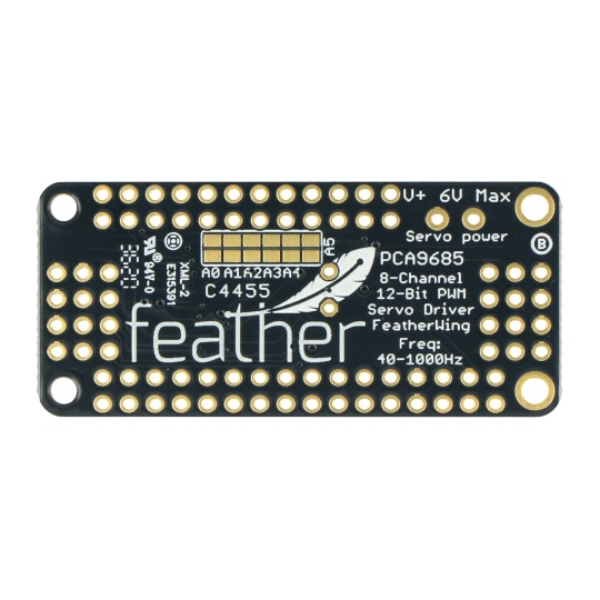 ШІМ контролер двигуна та сервомеханізму - I2C 8-канальний - PCA9685 - Feather shield - Adafruit 2928