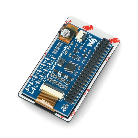 Сенсорний дисплей з електронного паперу - 2.13 дюйма, 250x122 пікселів - чорно-білий - накладання Raspberry Pi - Waveshare 19493