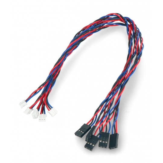 Кабель, адаптер 3x1 JST растр 2 мм - BLS растр 2,54 мм - 5 шт.