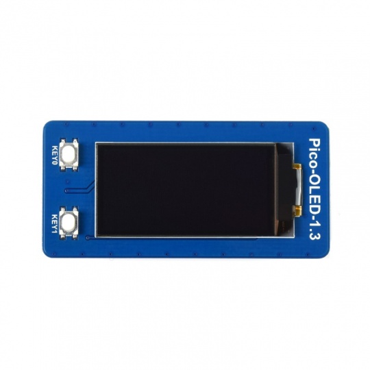 1.3-дюймовий OLED-дисплей 64x128px - SPI/I2C - чорно-білий - для Raspberry Pi Pico - Waveshare 19376