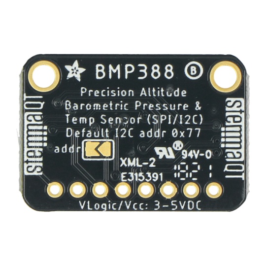 BMP388 - цифровий барометр, датчик тиску та висоти 1250 гПа I2C/SPI 3-5 В - STEMMA QT - Adafruit 3966