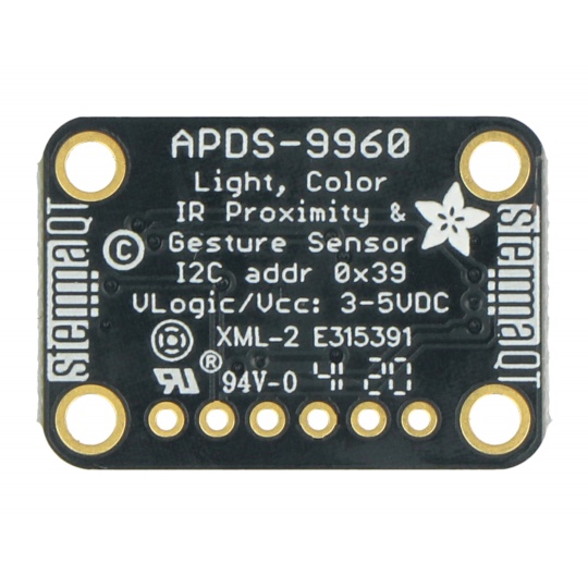 APDS9960 — датчик приближения, освещенности, цвета и жестов — STEMMA QT/Qwiic — Adafruit 3595
