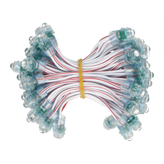 Піксельний ланцюжок - 50x світлодіодів 5 мм червоного кольору
