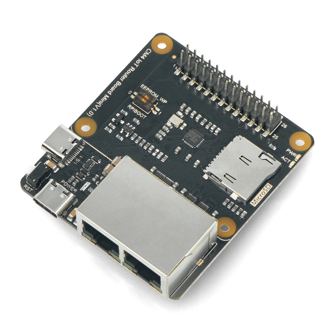 Router Carrier Board Mini - mini karta rozszerzeń IoT - do Raspberry Pi Compute Module 4 - DFRobot DFR0767