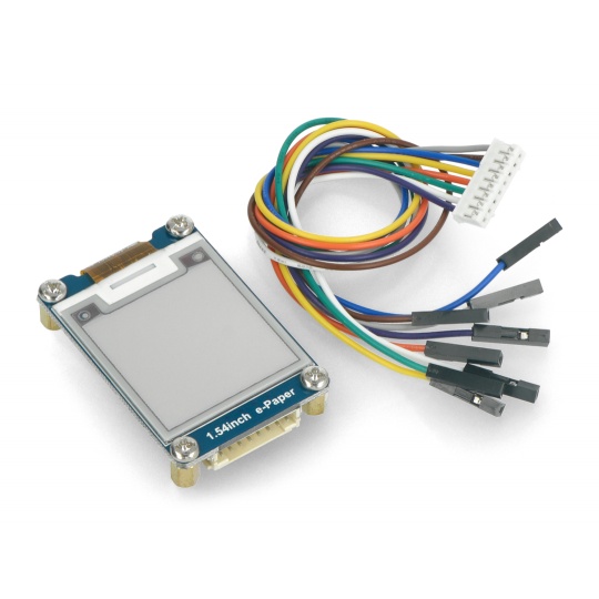 Електронний папір E-Ink (B) 1.54'' 200x200px - модуль з триколірним SPI дисплеєм - Waveshare 13338
