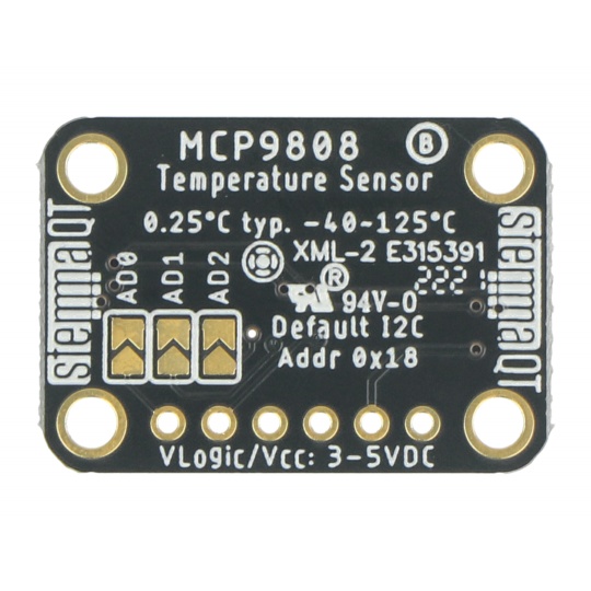Високоточний цифровий датчик температури - MCP9808 - I2C - STEMMA QT/Qwiic - Adafruit 5027