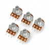 Potencjometr obrotowy 501Ohm liniowy 1/5W B0.5K/B501- 5szt.