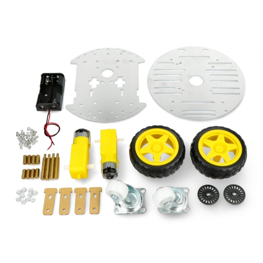 Шасі Round 2WD - 2-колісне шасі робота з приводом - алюмінієве - сіре