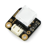 Gravity - LED Switch White - przycisk podświetlany diodą LED - biały - DFRobot DFR0789-W