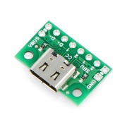 Moduł z gniazdem USB typu C - złącze do płytki stykowej - Pololu 3411