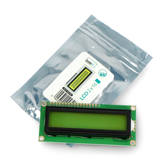 РК-дисплей 2x16 символів - зелений - justPi