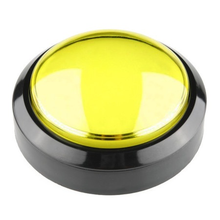 Big Push Button 10cm - żółty.