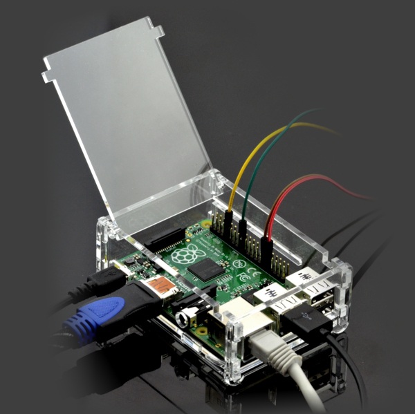 Obudowa Raspberry Pi Model 3B+/3B/2B przezroczysta matowa z klapką