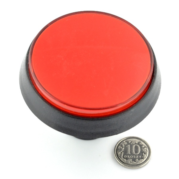 Push Button 6cm - czerwony (wersja eko2)