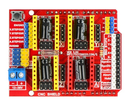 CNC Shield - sterownik drukarki 3D - nakładka dla Arduino