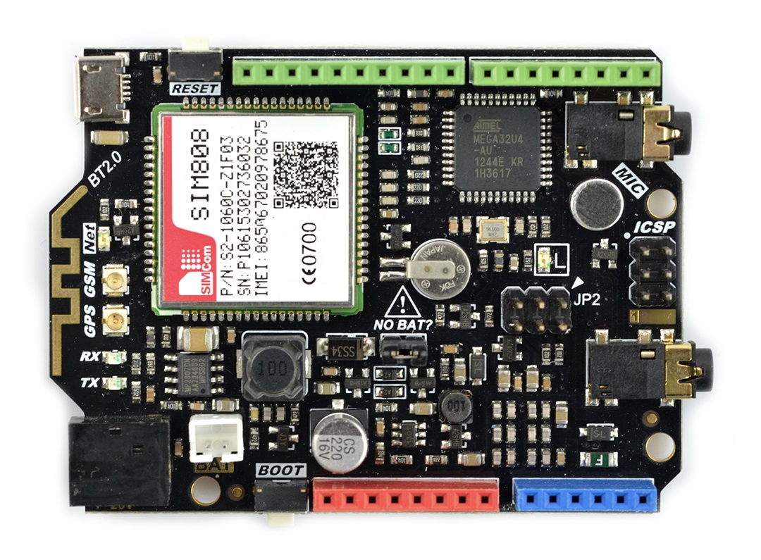 Leonardo + moduł GSM/GPRS/GPS SIM808