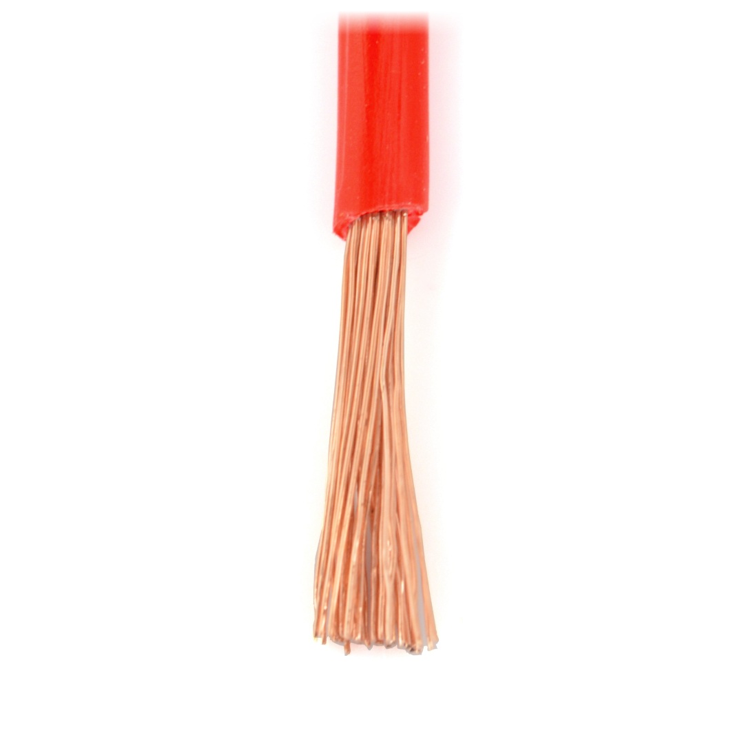 Przewód instalacyjny LgY 1x2,5 H07V-K - czerwony - rolka 100m