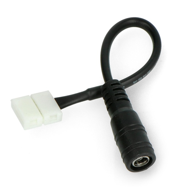 Konektor do taśm i pasków LED 10 mm 2 pin - DC 5,5 / 2,1 mm