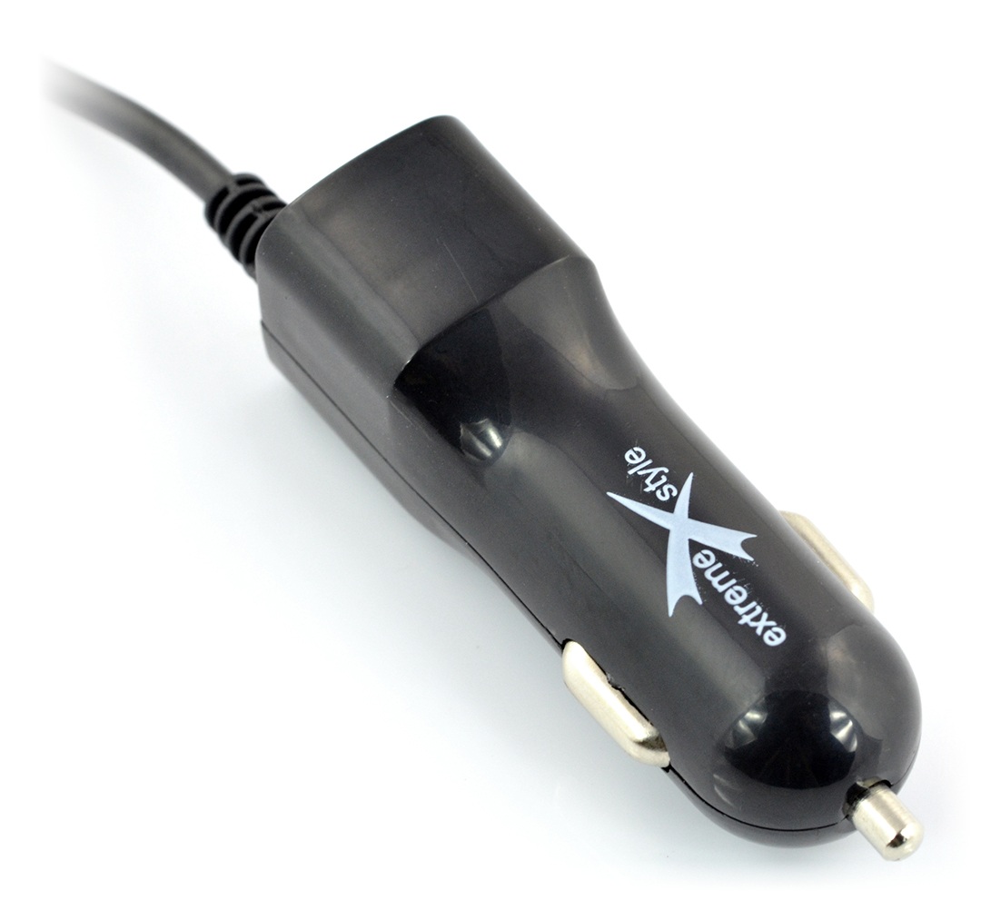 Ładowarka / zasilacz samochodowy Extreme microUSB + USB 5 V 2,1 A.