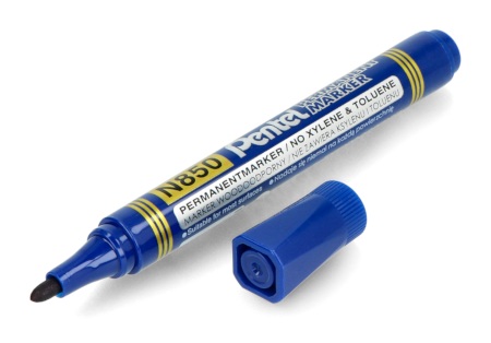 Marker permanentny niebieski - Pentel N850